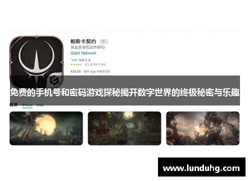 免费的手机号和密码游戏探秘揭开数字世界的终极秘密与乐趣